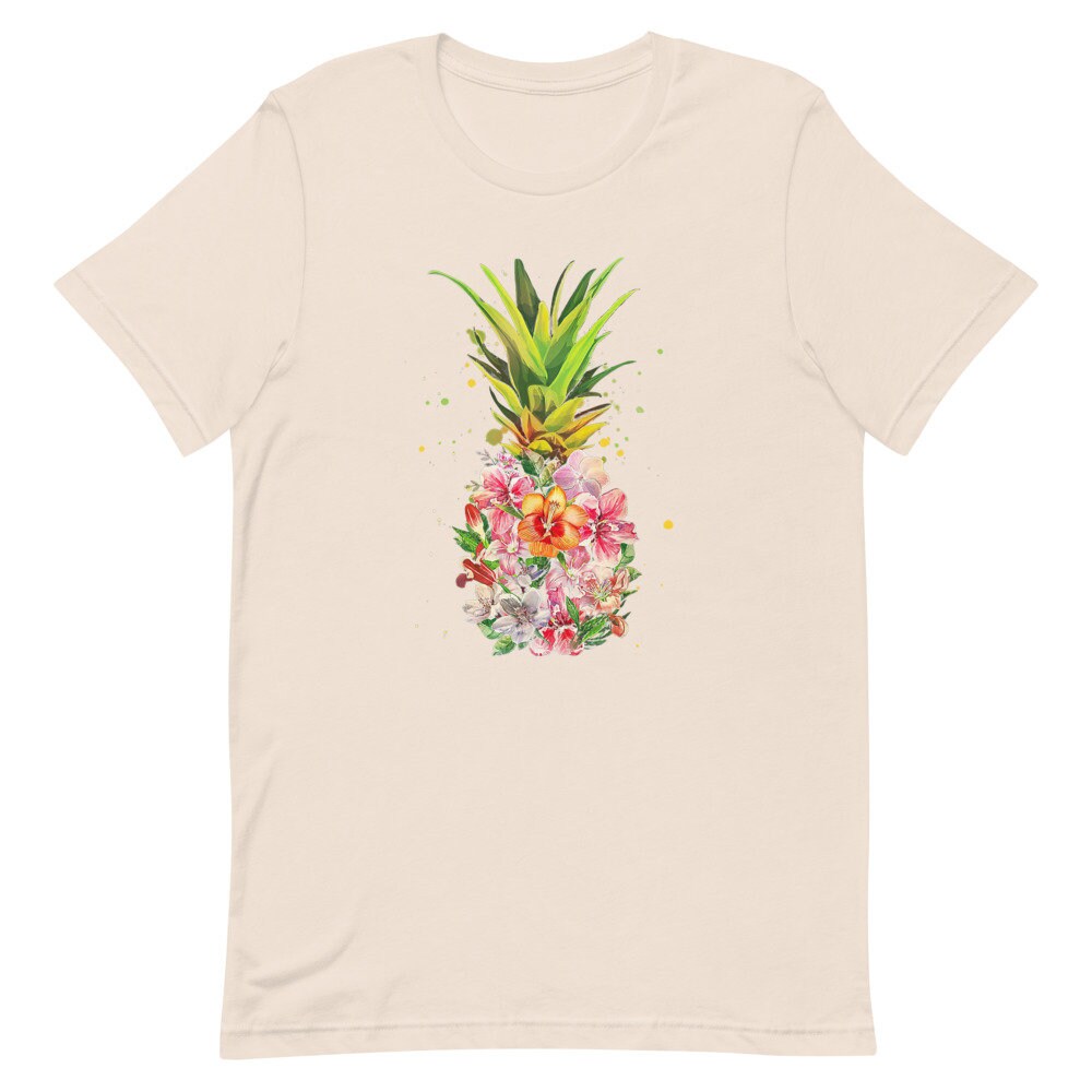 Floral Pineapple Shirt Pineapple T Shirt Summer Shirt Etsy