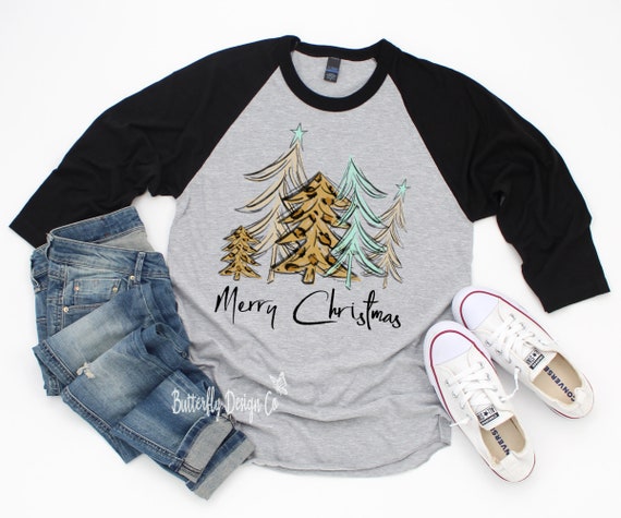 christmas baseball tee