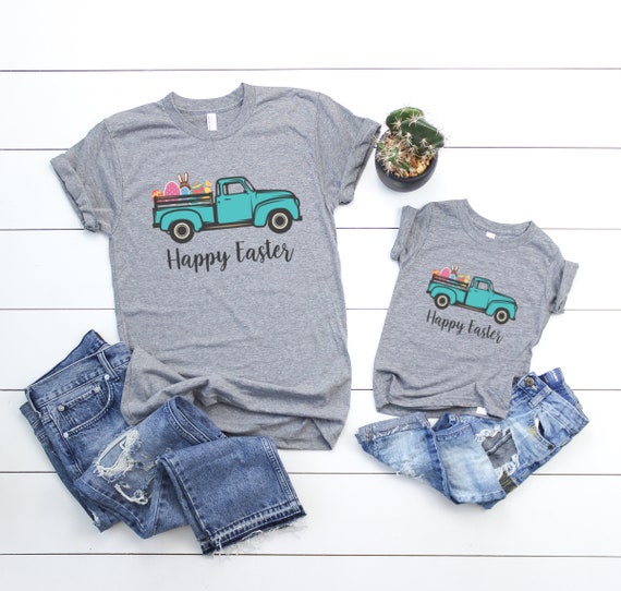 Easter Shirt Easter Truck Shirt Happy 