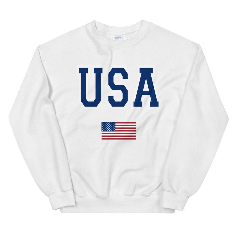 USA Sweatshirt Patriot Sweatshirt Red White and Blue - Etsy