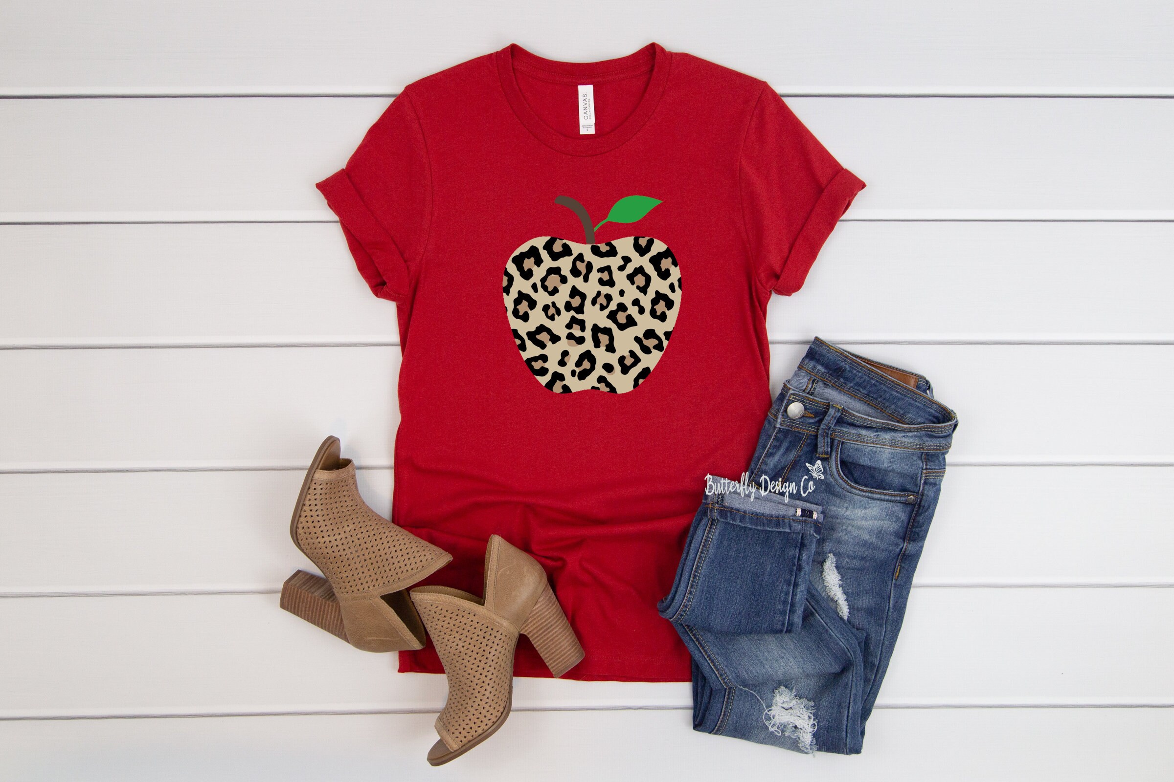 leopard print teacher shirt