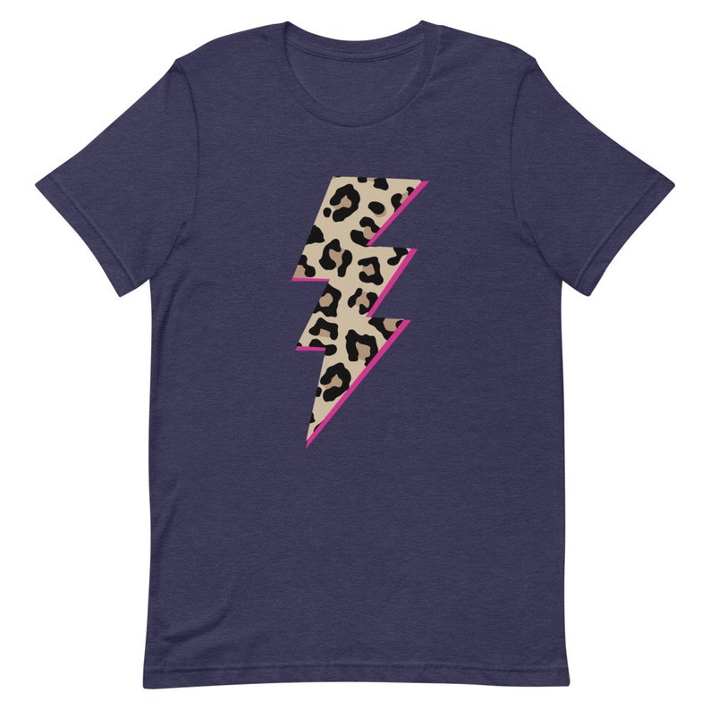 Leopard Lighting Bolt Shirt Lightning Bolt Leopard Print | Etsy