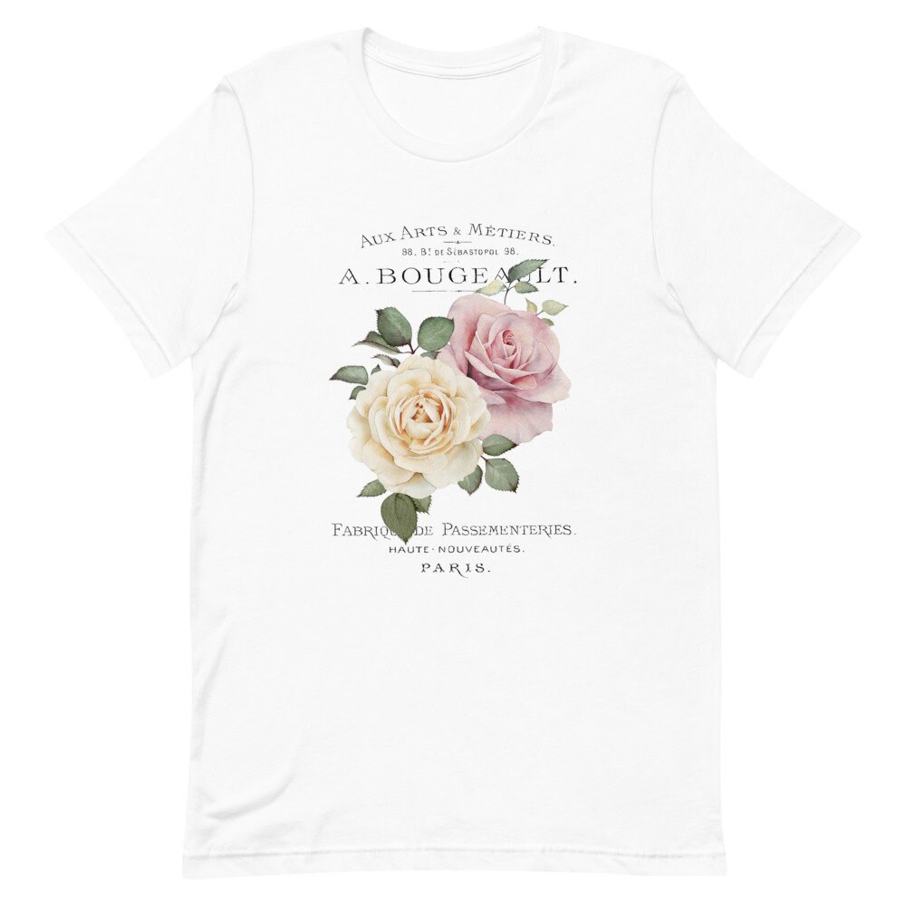 Flower Shirt Rose Shirt Vintage Flower Shirt Shabby Chic | Etsy