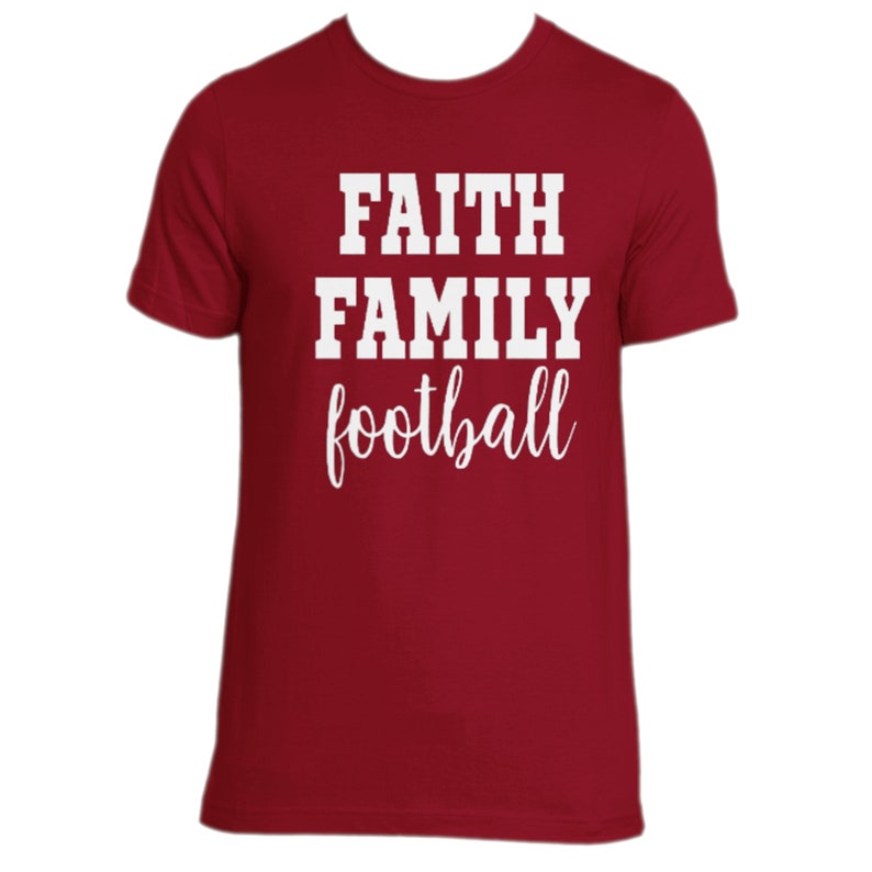 Football Shirt Faith Family Football Shirt Christian Shirt | Etsy