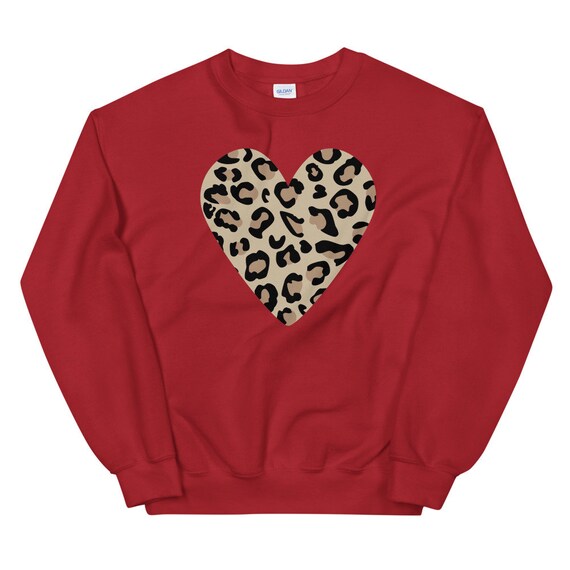 leopard heart sweatshirt