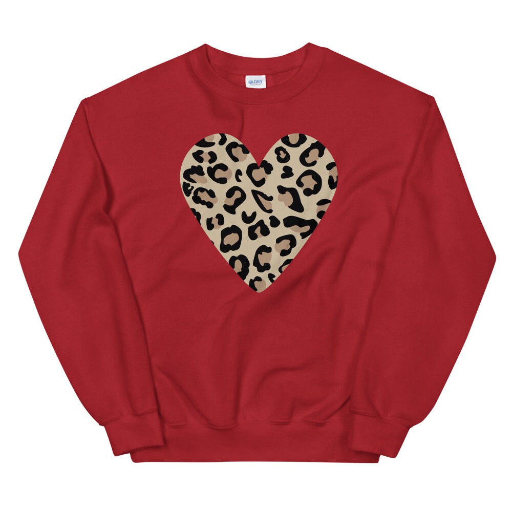 Leopard Heart Leopard Heart Sweatshirt Leopard Print Shirt - Etsy