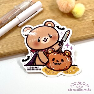Spooky Bear Weatherproof Sticker