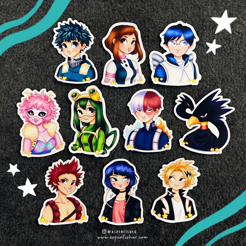 My Hero Academia Stickers Sets and Singles | Etsy
