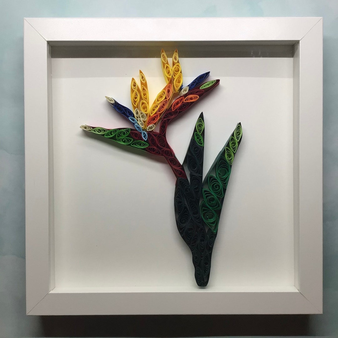 Quilled Bird of Paradise Art Etsy