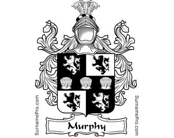 Black & White JPG + PNG color conversion digital download family crest - coat of arms