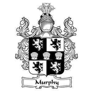 Black & White JPG + PNG digital download family crest - coat of arms