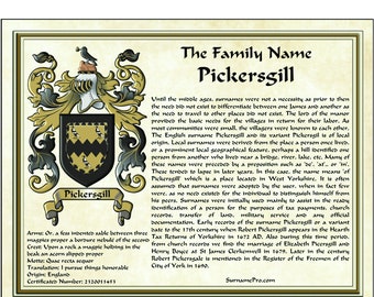 8-1/2X11 Surname History,Family Name History,Coat of Arms,Coat of Arms Surname History,Heraldry,Personalized Name Gift,Fathers DayGift