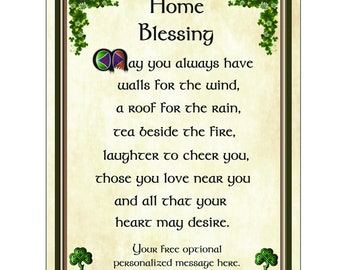 Home Blessing - May you always have.... and all that your heart may desire. Personalize with your custom message full size 8.5x11