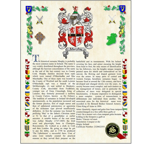 Last Name History  Origin of Name  Last Name Meaning  Coat of Arms  Family Crest  Armorial History with COA  Coat of Arms SurnamePro.com