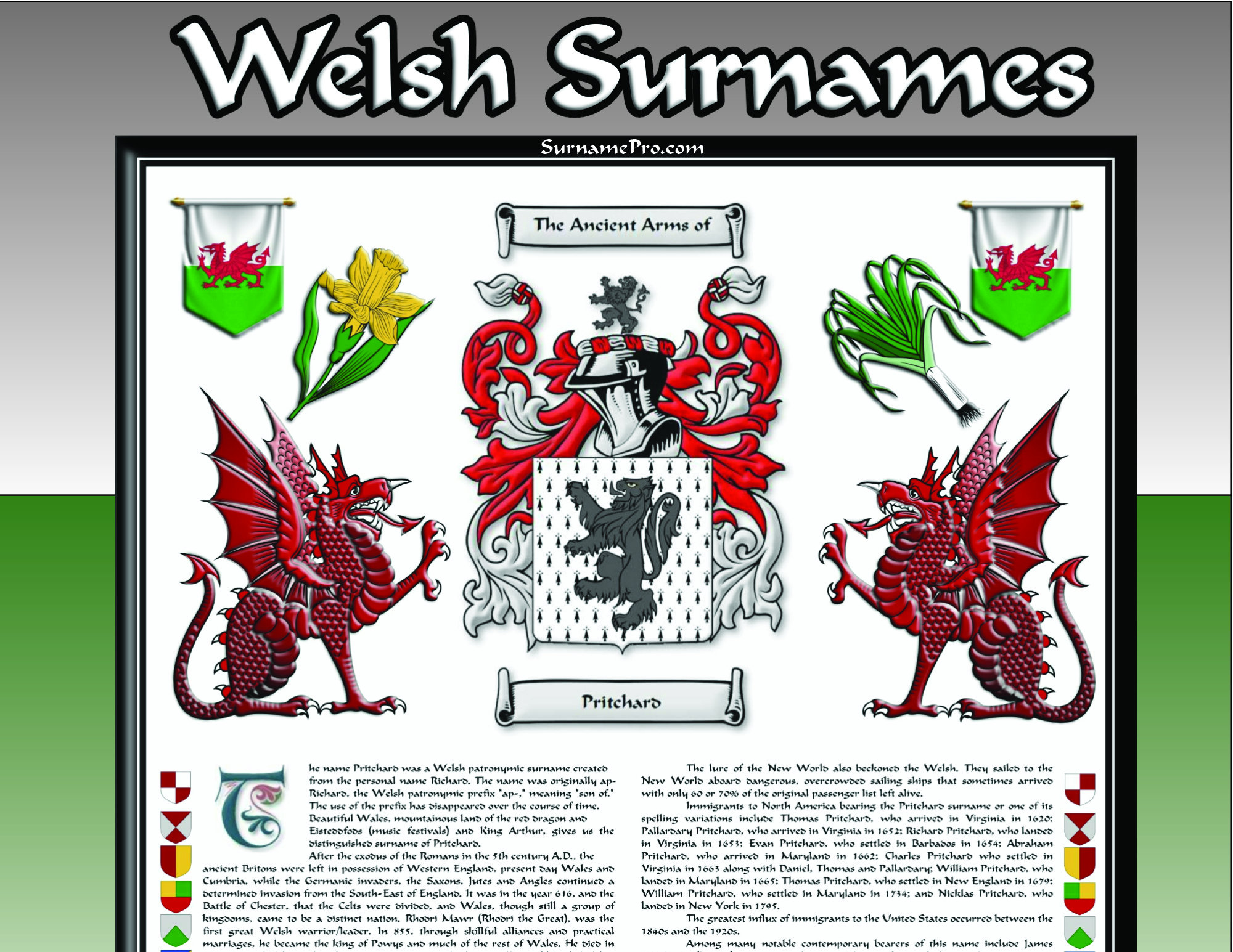 Welsh surnames from the land of King Arthur Merlin and the Etsy España
