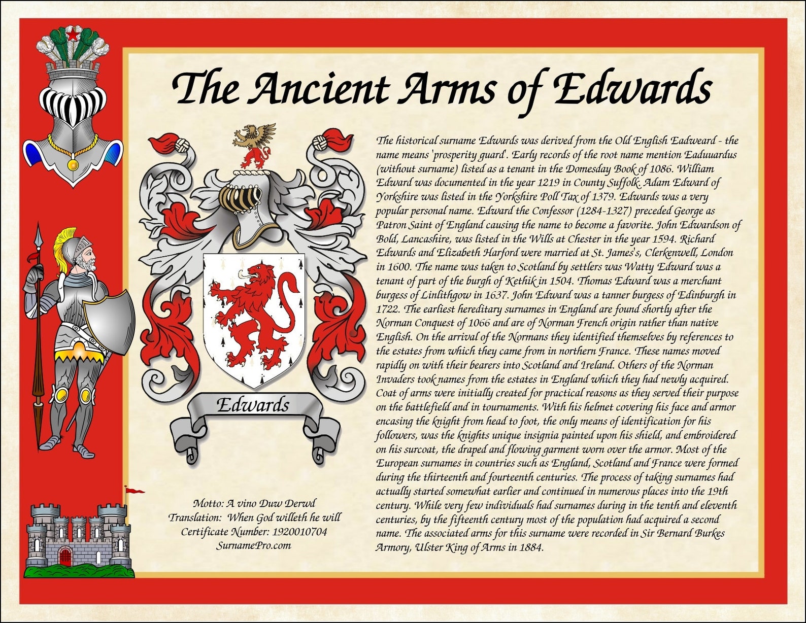 Family Crest Coat of Arms With Standard Name Origin History Etsy