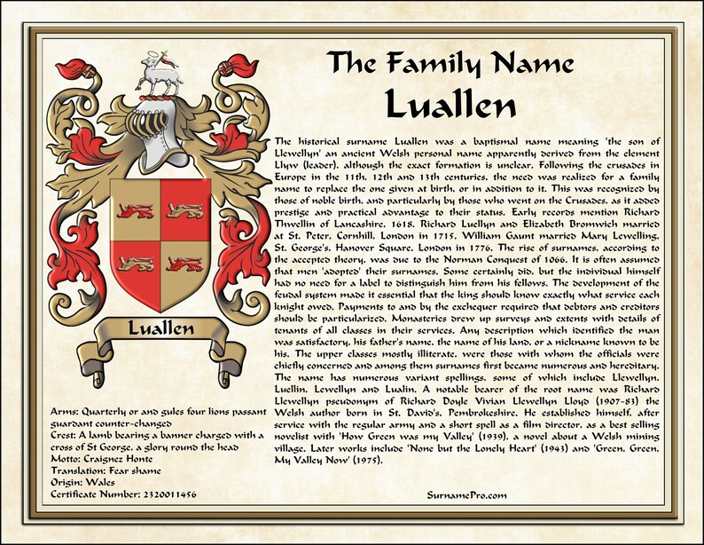8-1/2X11 Surname History,Family Name History,Coat of Arms,Coat of Arms Surname History,Heraldry,Personalized Name Gift,Fathers DayGift image 5