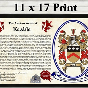 Family Crest Coat Of Arms With Last Name Meaning And Surname Etsy