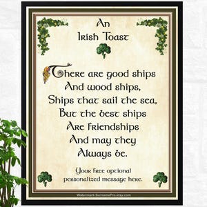 An Irish Toast, Irish Celebration, Irish Gift, Gifts of Ireland, Irish Friendship, Irish Wedding, The Irish Collection