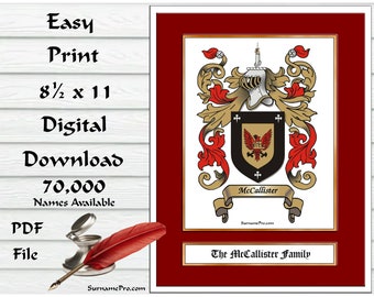 Family Crest Print Etsy Family Crest Print Etsy