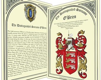 Family Name Coat of Arms: Personalized Heraldry Art Print