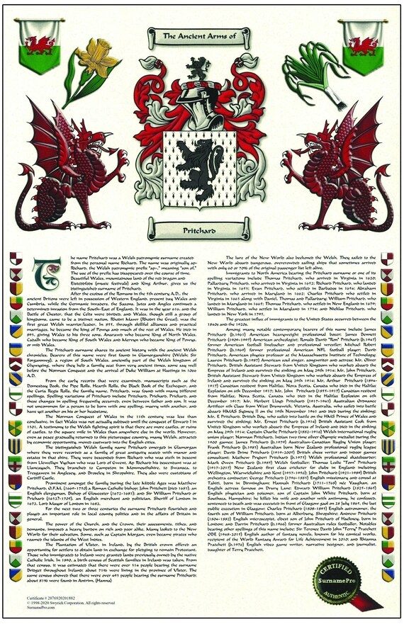 Welsh Surnames From the Land of King Arthur Merlin and the Etsy