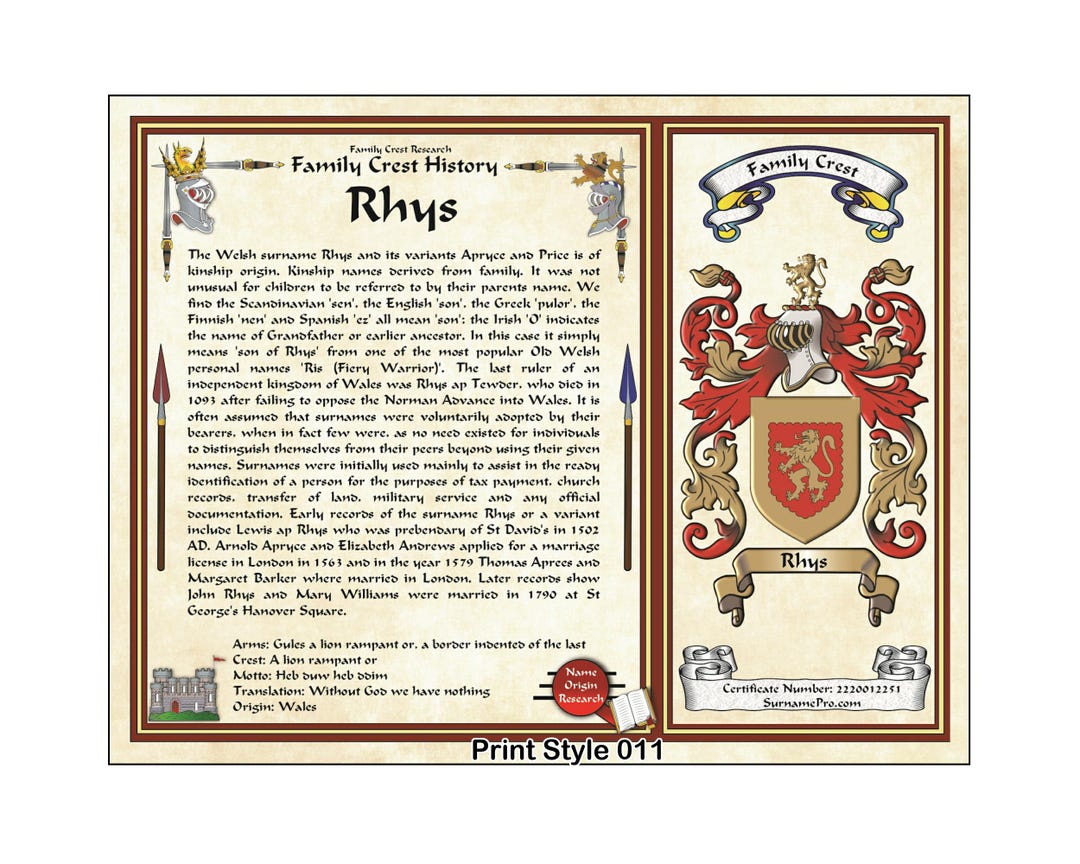 Surname History, Family Name History, Coat of Arms, Last Name Origin