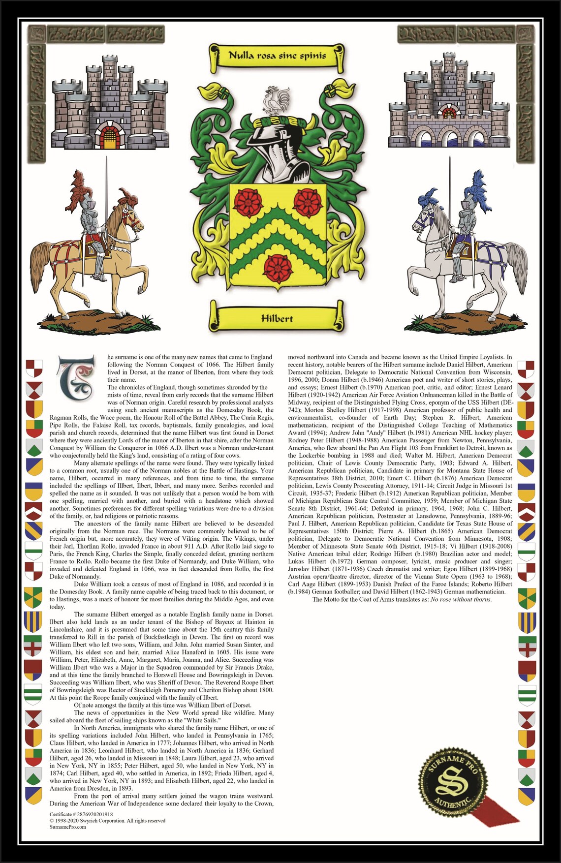 Premium Coat of Arms Family Crest and Surname History With Etsy