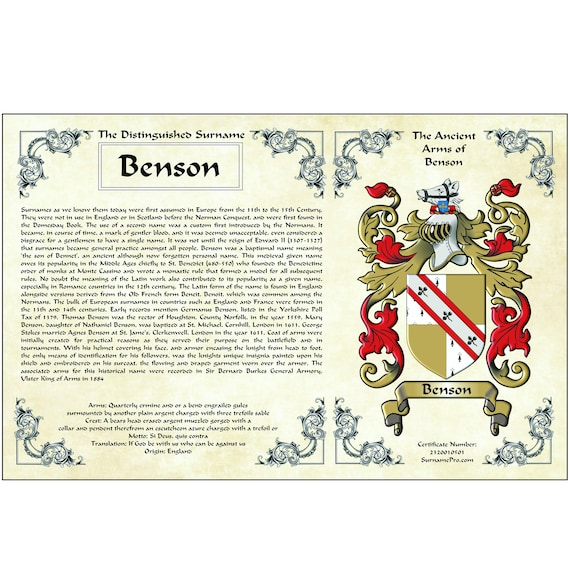 Surname Coat of Arms Print: Medieval Heraldry Art (11x17)