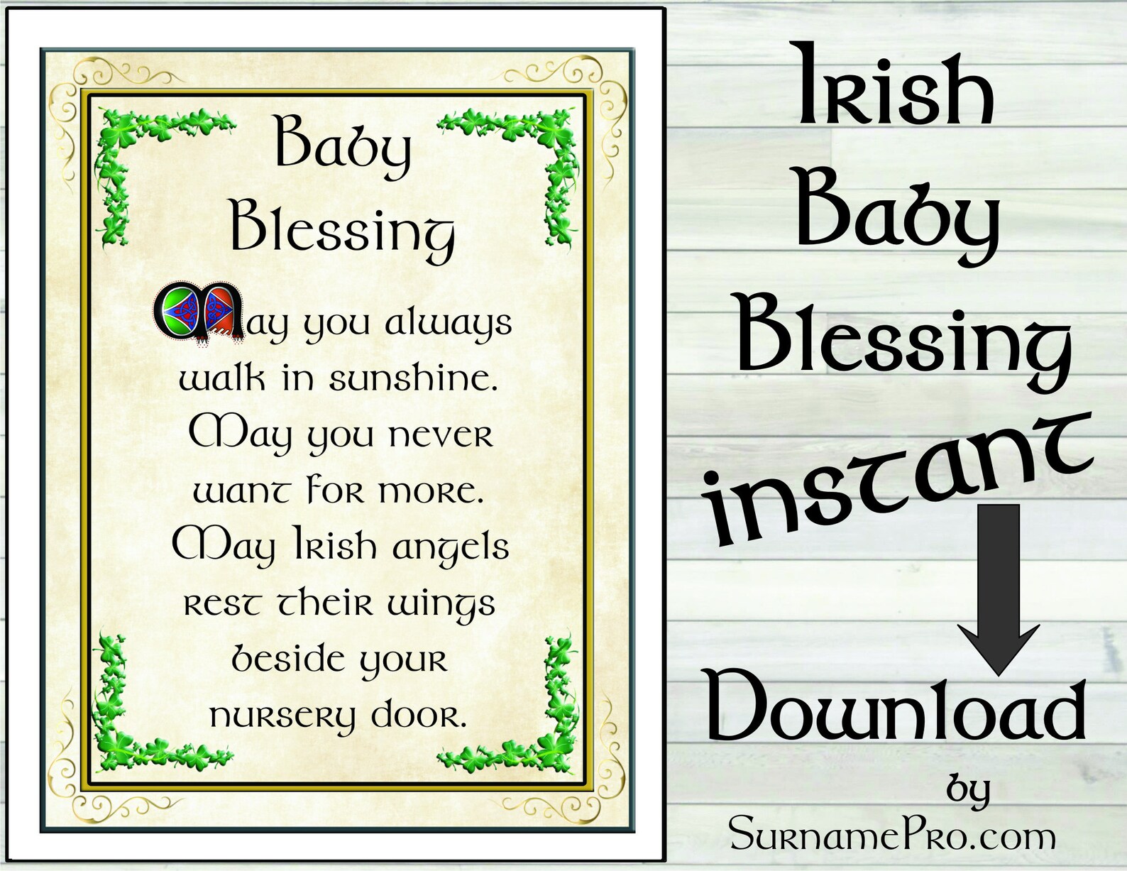 Irish Baby Blessing Irish Family Blessing Irish Blessing Etsy