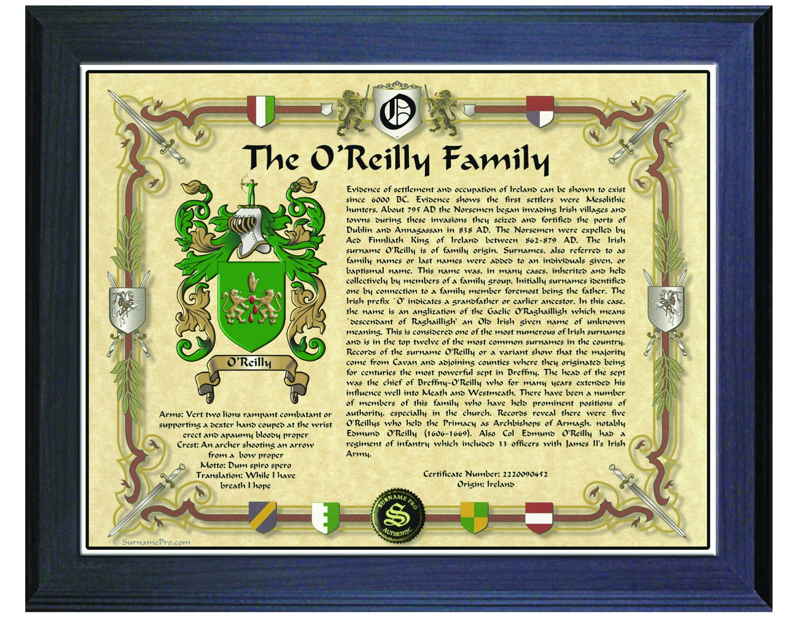 Family Crest Coat of Arms Name Origin Print at Home Digital - Etsy