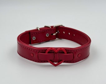 All Red patent leather collar/choker