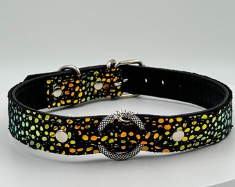 3/4" Ourboros Dragon fly collar/choker