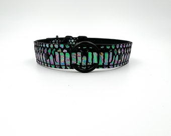 1" oil spill snake print collar