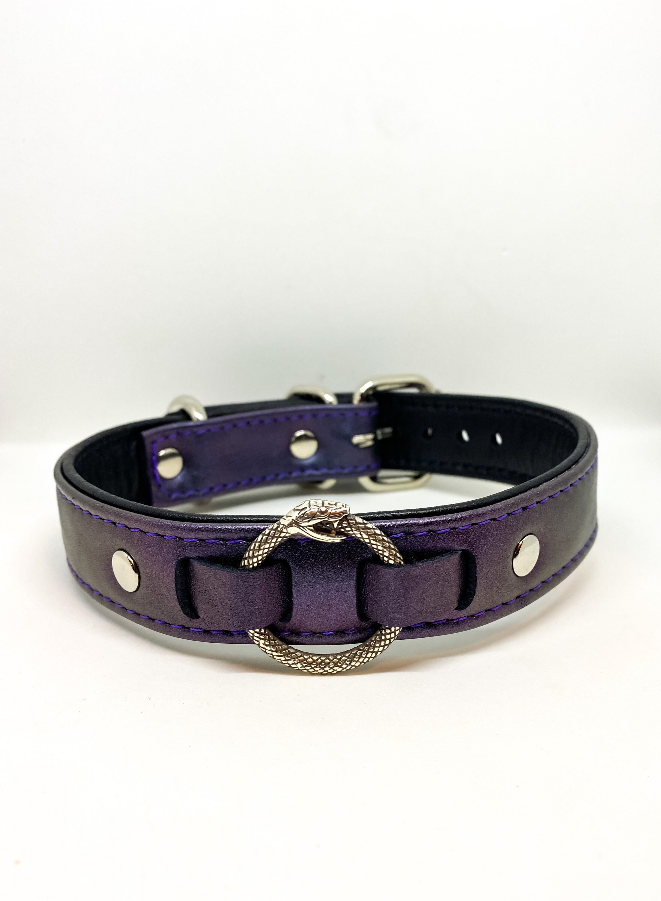 Iridescent (oil Spill) ouroboros collar