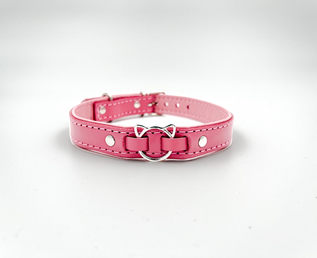 3/4 Pink Kitten Collar/choker Etsy