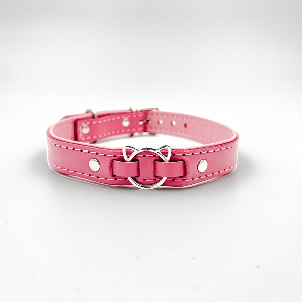 3/4" Pink kitten collar/choker