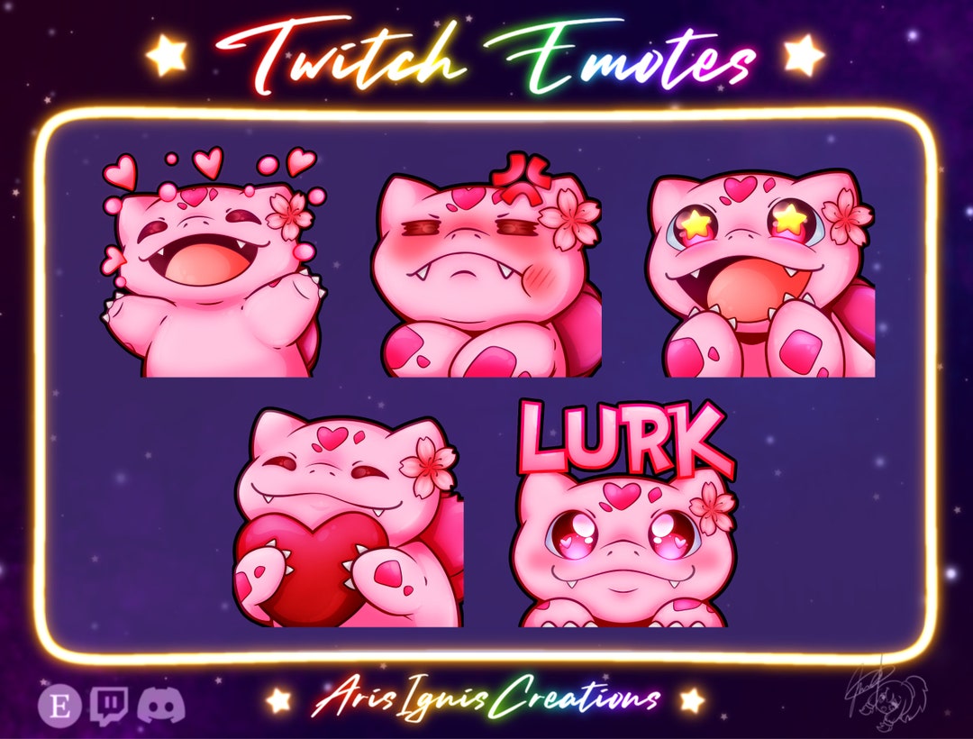 Bulbasaur Grumpy Cherry Blossom Bulbasaur Emotes / Cheer, Grumpy, Hype, Love, Lurk - Etsy