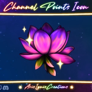 Purple Lotus Twitch Channel Points Icon (Digital Download)