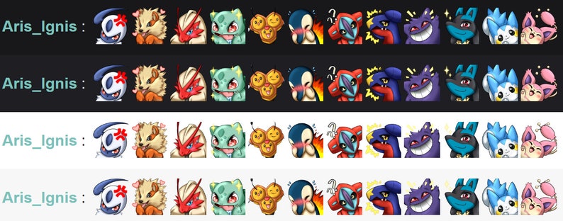 Pokémon Variety Emote Pack #1 / SUPER PACK - Etsy