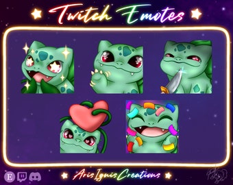 Bulbasaur Emotes / Hype, Wave, Knife, Love, Cheer