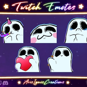 Lil Boi Boo Ghost Emotes / Cheer, Smug, Sad, Love, Wave