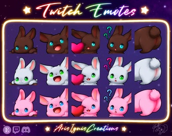 Napolitaanse Bunny Emote Pack voor Twitch en Discord