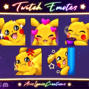 Pikachu Emotes / Wave, Love, Vibe, Rage, Lurk