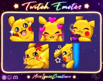 Pikachu Emotes / Wave, Love, Vibe, Rage, Lurk