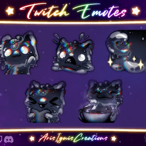 Spooky Slime Cat Emotes / Wave, Scream, Booty, Love, Relax