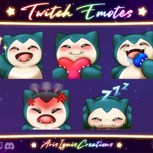 Snorlax Emotes / Wave, Love, Munch, Rage, Sleepy