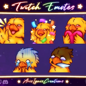 Chocobo Emotes / Wave, Cheer, Love, Cry, Knife