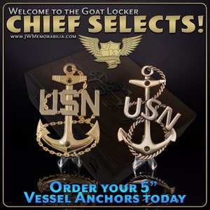 5&quot; CPO Chief Petty Officer Anchors For Vessels, Plaques or Misc Projects
