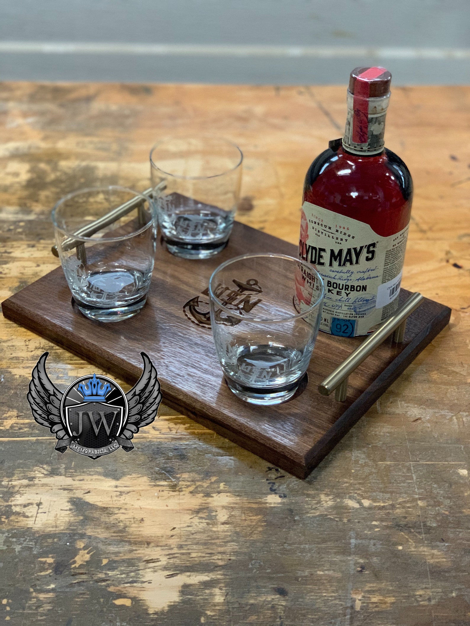 Bourbon / Whiskey Decanter Tray Set Etsy